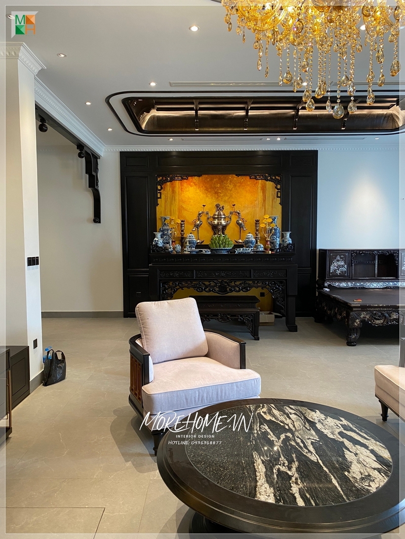 Thi công bàn thờ gỗ tự nhiên phong cách indochine ấn tượng độc đáo và ý nghĩa truyền thống cội nguồn nơi thiêng liêng thờ cúng trong mỗi ngôi nhà, cầu bình an, may mắn.